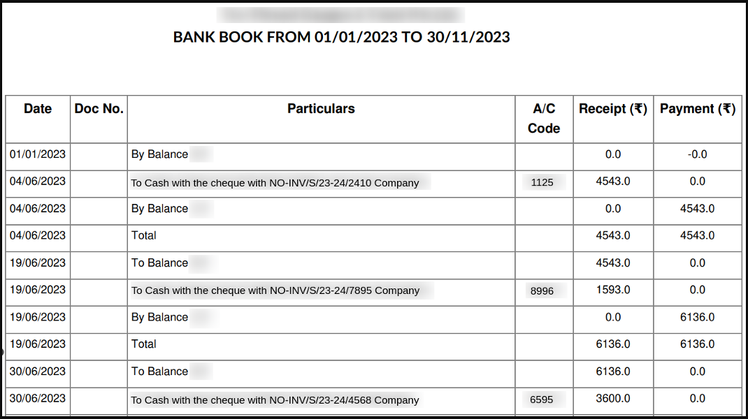 Bank Book 