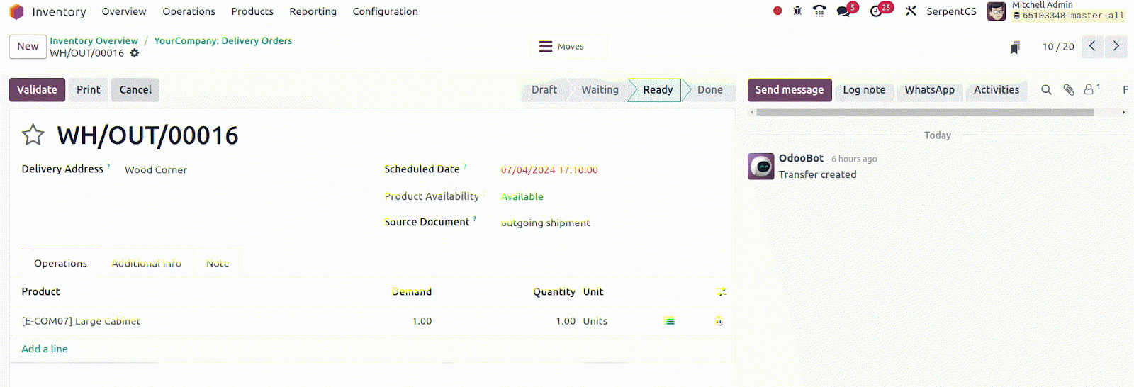 Odoo 18 On demand Stock quality checks